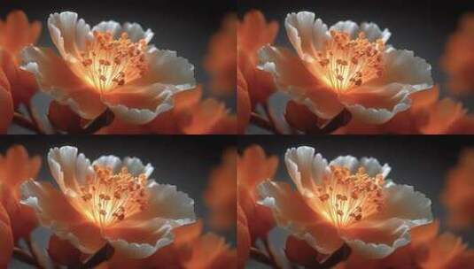 绽放花朵光芒四射生机盎然高清在线视频素材下载