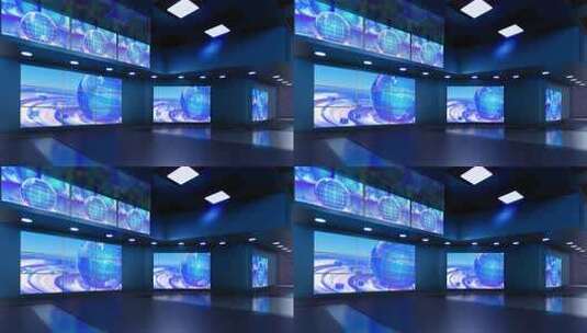 虚拟演播室科技风场景高清在线视频素材下载