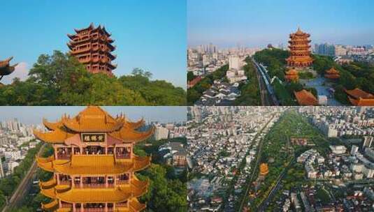 武汉黄鹤楼全景高清在线视频素材下载