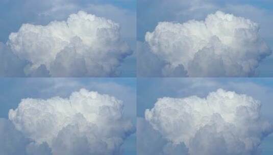 蓝天中蓬松的白云高清在线视频素材下载