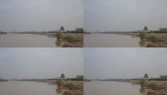 黄河济南段风景，百里黄河景区高清在线视频素材下载