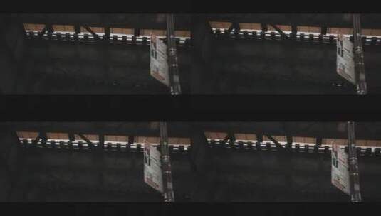 通过轨道桥的火车慢镜头高清在线视频素材下载