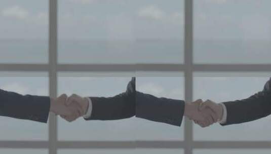 商务男士与外国人交流握手高清在线视频素材下载