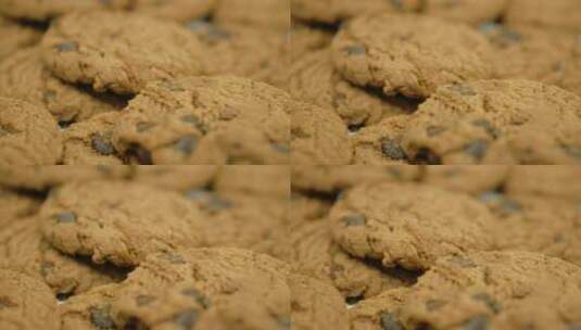 曲奇饼干美食食物特写慢镜头高清在线视频素材下载