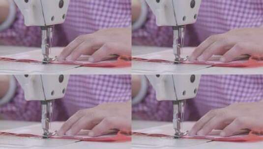 缝纫机缝纫特写高清在线视频素材下载