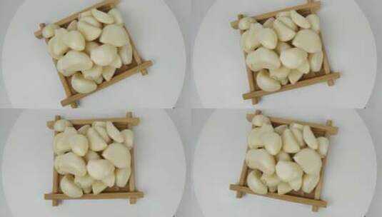 大蒜蒜头食品厨房调味4k食材旋转展示高清在线视频素材下载