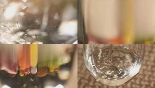 【镜头合集】高脚杯玻璃杯倒水 (2)高清在线视频素材下载