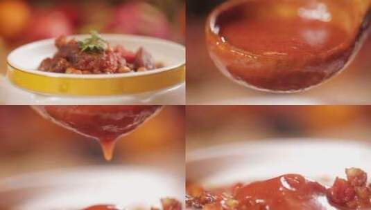 【镜头合集】番茄牛腩盖饭番茄牛肉盖浇面高清在线视频素材下载