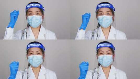 亚洲中国人女性女医生打疫苗打针预防疾病高清在线视频素材下载