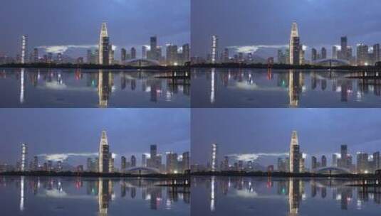 城市夜景蓝调高清在线视频素材下载