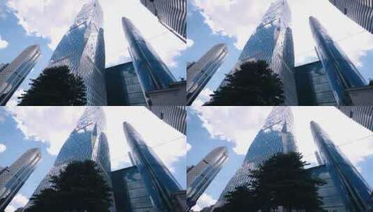 广州商业中心高楼林立4k视频素材高清在线视频素材下载