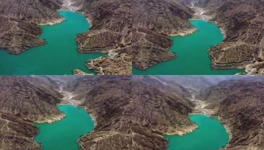 碧绿的米兰河水库高清在线视频素材下载