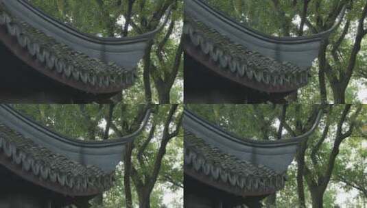 古建筑园林房檐亭子空镜8K实拍高清在线视频素材下载