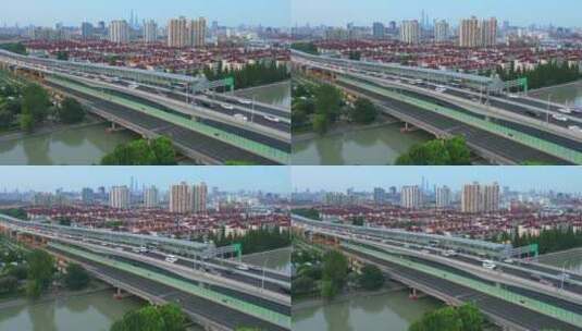 上海南北高架路高清在线视频素材下载