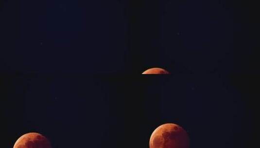 湖南长沙月全食红月亮月掩天王星延时摄影高清在线视频素材下载