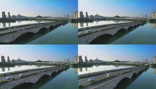 绍兴市九虹桥城市环境高清在线视频素材下载