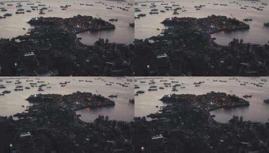 中国浙江台州小箬村渔船与港口高清在线视频素材下载