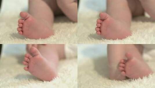 新生儿的小脚丫高清在线视频素材下载