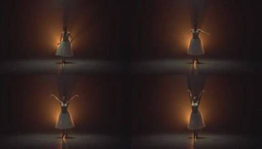 芭蕾舞演员在舞台上跳舞高清在线视频素材下载