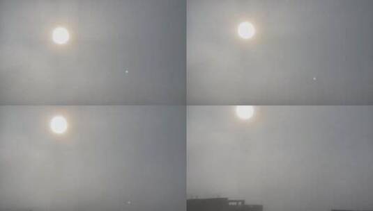 大雾太阳下摇城市迷雾住宅楼高清在线视频素材下载