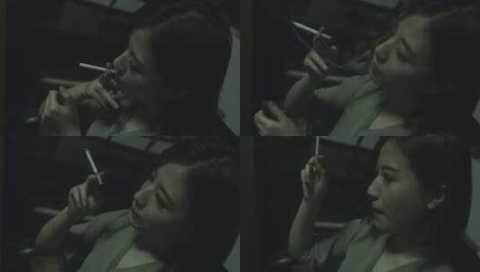 漂亮女人点烟抽烟高清在线视频素材下载