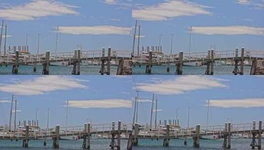 澳大利亚卧龙岗码头灯塔高清在线视频素材下载