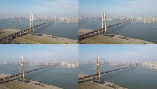 航拍杨泗港长江大桥高清在线视频素材下载