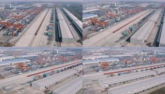 港口货运物流码头运输海港高清在线视频素材下载