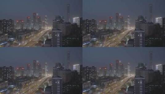 城市夜景 夜景车流高清在线视频素材下载