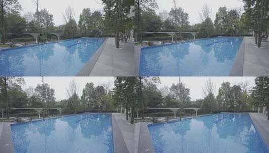 酒店室外游泳池高清在线视频素材下载