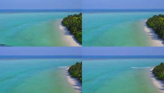 沙滩背景蓝色大海海滨海滩高清在线视频素材下载