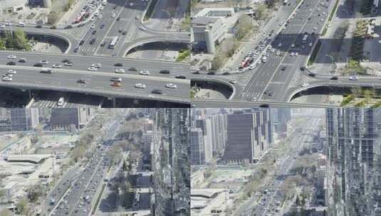 俯拍北京国贸桥高清在线视频素材下载