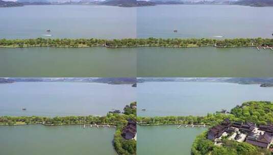 宁波东钱湖湖心岛风光高清在线视频素材下载