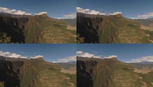 山脉中蜿蜒盘旋的山路高清在线视频素材下载