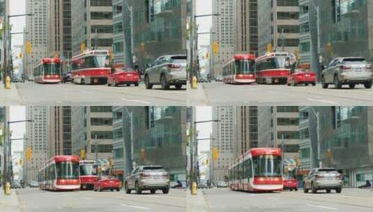 市中心的电车高清在线视频素材下载