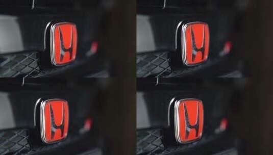 汽车本田徽章的特写视频高清在线视频素材下载