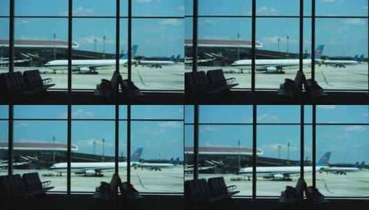 北京大兴机场候机厅高清在线视频素材下载