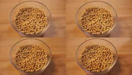 玻璃碗装黄豆 (8)高清在线视频素材下载
