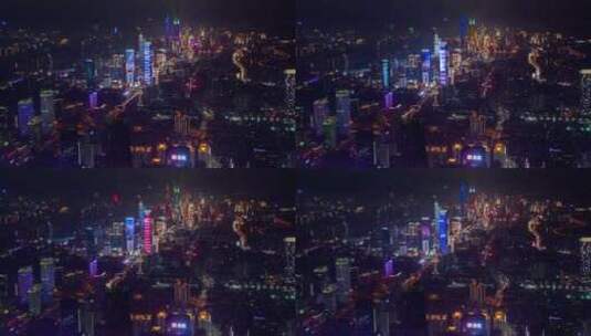 深圳夜色中的摩天大楼高清在线视频素材下载