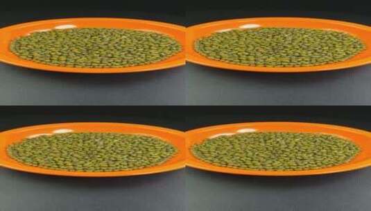 食品绿豆豆子食品旋转展示高清在线视频素材下载