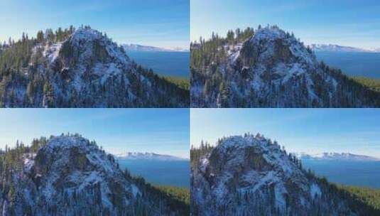 雪山航拍景观高清在线视频素材下载