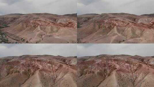 红色山脉景观在Kyzyl-Chin山谷也被称为火星谷在阿尔泰高清在线视频素材下载