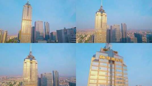 绿地香港大楼航拍高清在线视频素材下载