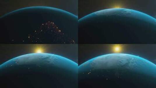 震撼蓝色星球宇宙星空 (5)高清在线视频素材下载