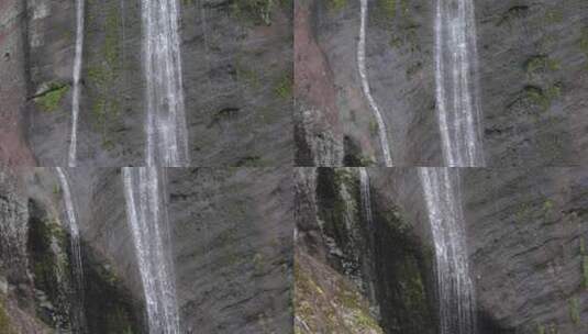 武夷山山峰上的瀑布慢速高清在线视频素材下载