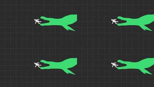 72动画演示滑齿龙吃人高清在线视频素材下载