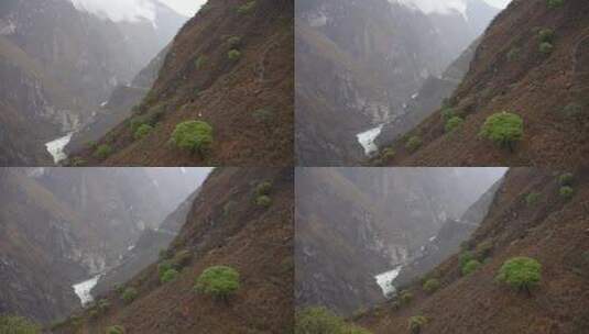 虎跳峡大峡谷风光美景高清在线视频素材下载