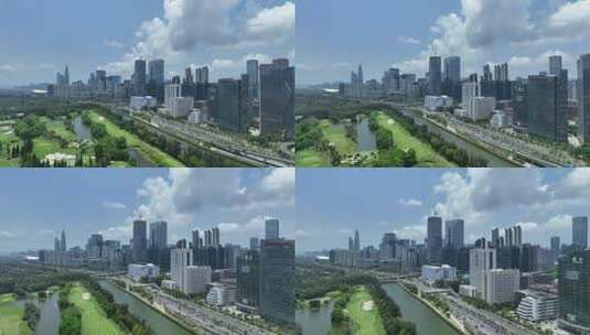 深圳南山区高新科技园航拍高清在线视频素材下载