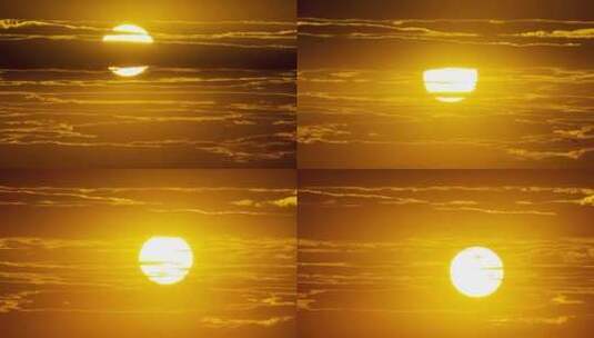 太阳日落飞机飞过太阳高清在线视频素材下载