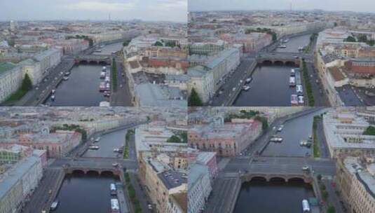 圣彼得堡俄罗斯早间城市天线115高清在线视频素材下载
